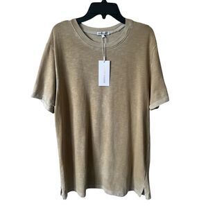 NWT Cotton Citizen Presley Unisex S/S Vintage Wash Tan Tee Small Reg. $90
